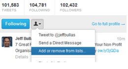 creating twitter lists