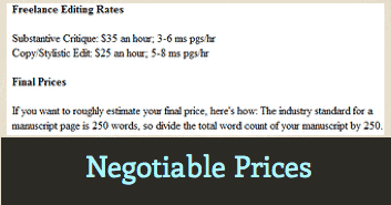 Tiffany T. Cole Editing Prices Tiffany T. Cole Editing Prices