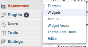 Widgets in menu