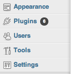 Plugins tab in WordPress Dashboard